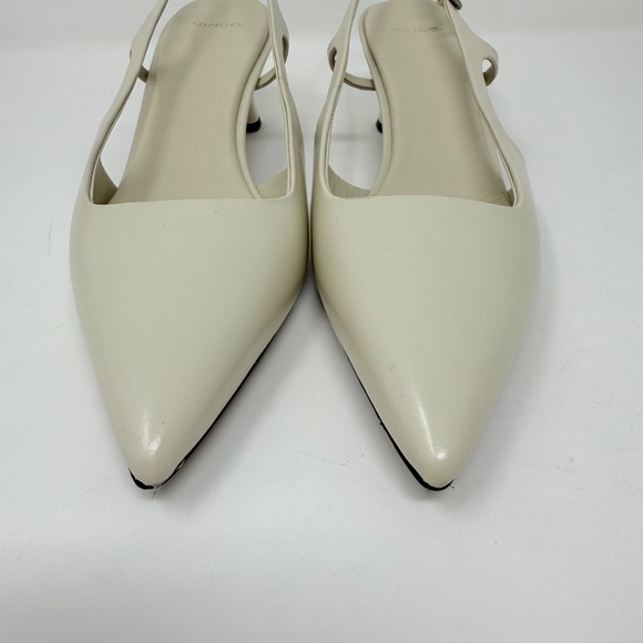 New Vince Bianca Leather Slingback Heel In Moonlight Sz 6 - Picture 8 of 13